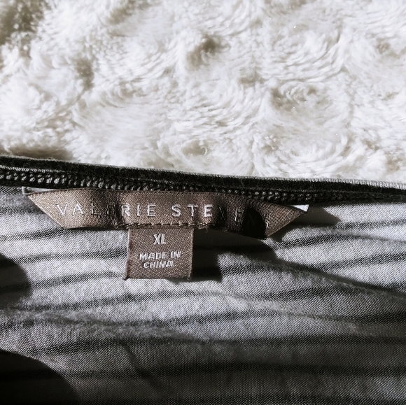 Valerie Stevens striped top t-shirt lagenlook loose oversized size XL - Picture 6 of 9